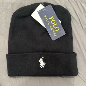Ralph Lauren Black Knit Beanie